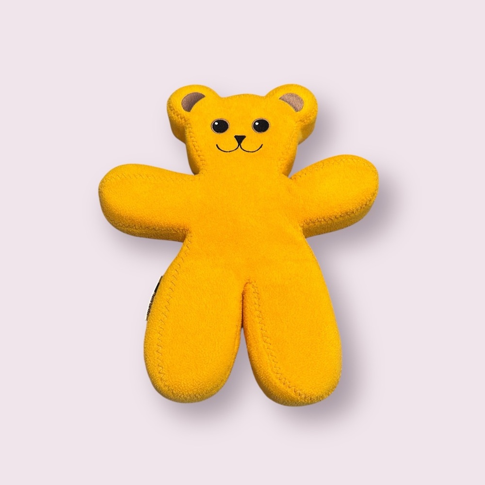 2000 IKEA UNICEF Brum Orange/Golden Yellow Posable Teddy Bear Plush